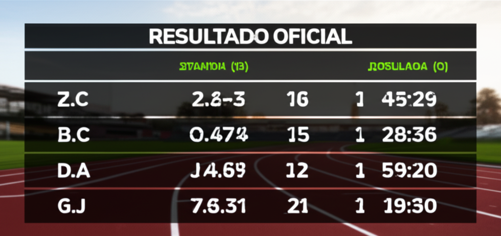 Resultado oficial de competencia